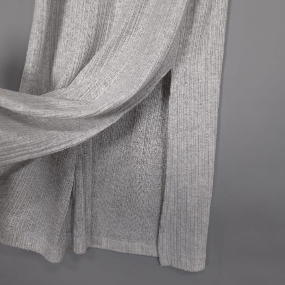 Anthropologie NEW Size XL daily PRACTICE Turtleneck Side‎ Slit Midi Dress Gray - Picture 7 of 13